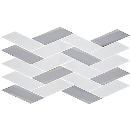 Andova Tiles ANDOVA TILES Flight 2" x 4.25" Glass Herringbone / Chevron Mosaic Wall Tile ANDFLI385
